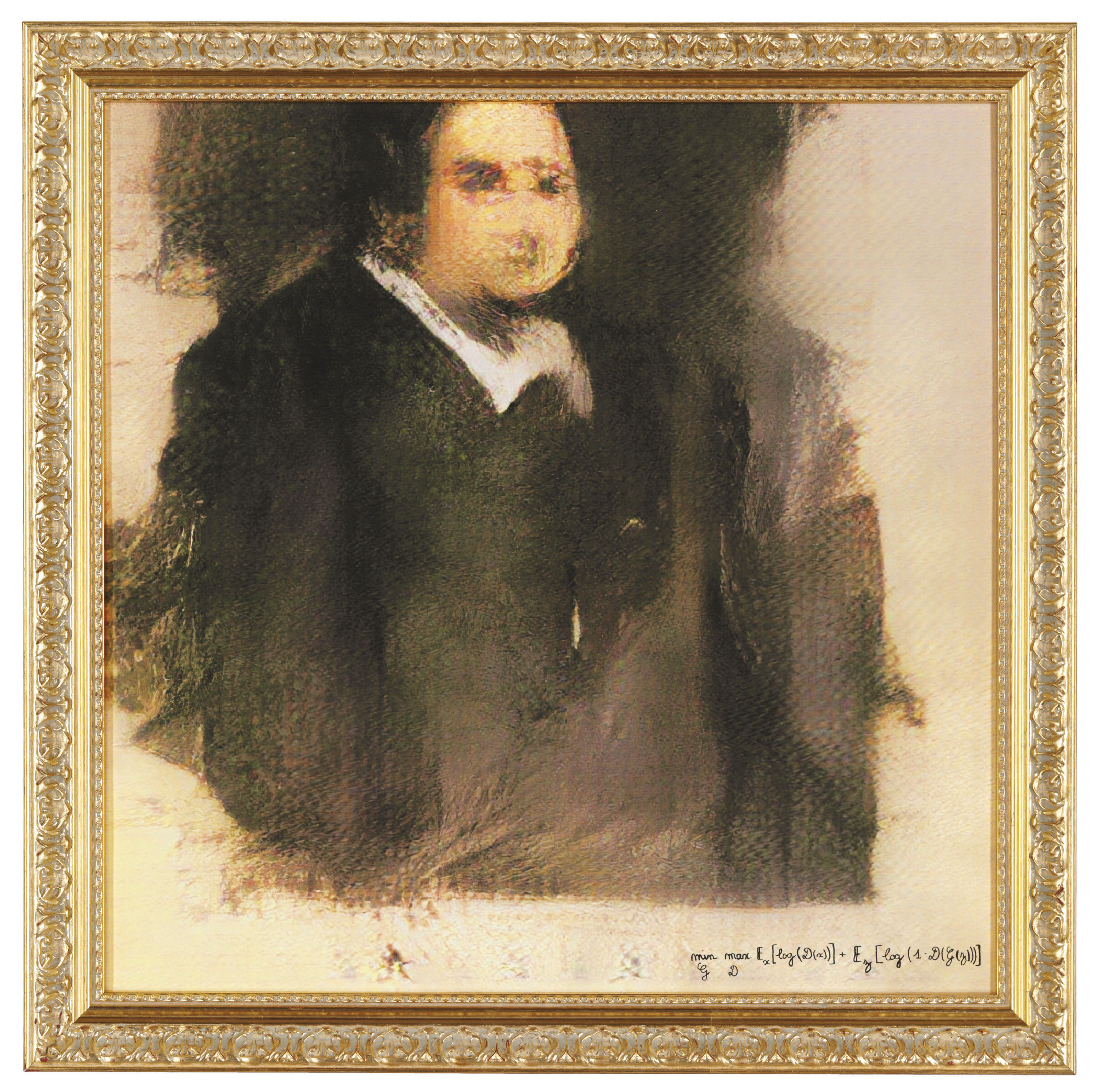 Portrait of Edmond Belamy, 2018, created by GAN (Generative Adversarial Network). Sold for $432,500 on 25 October at Christie’s in New York. Image © Obvious