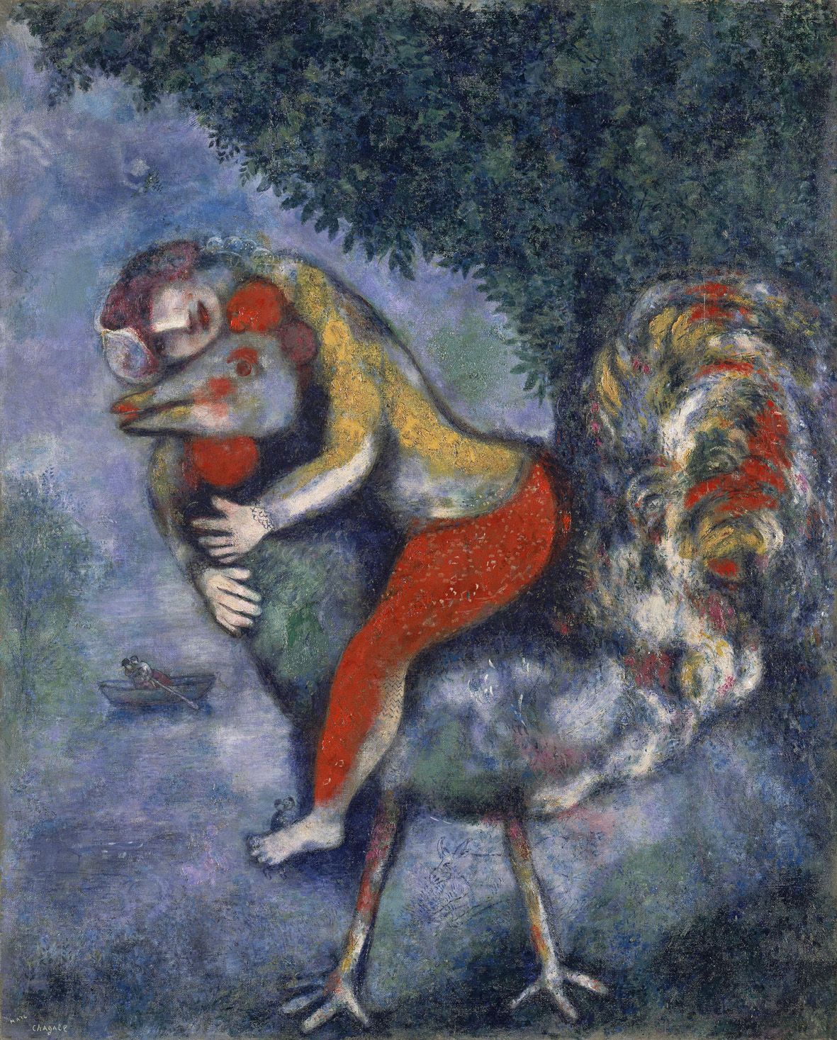 Marc Chagall, Il Gallo, 1928, Madrid, Museo Museo Nazionale Thyssen-Bornemisza © Chagall ®, by SIAE 2020