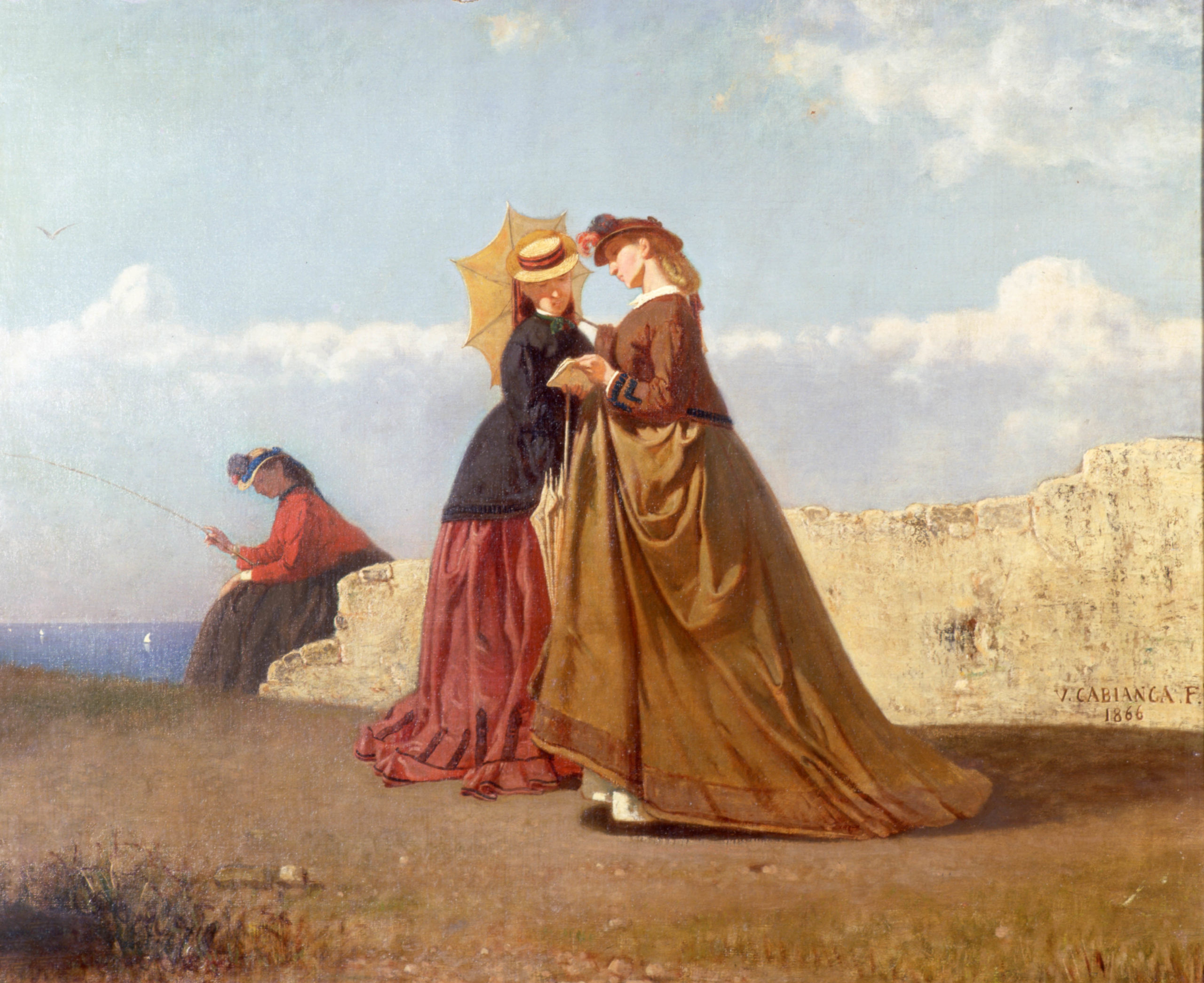 Vincenzo Cabianca Al sole, 1866 Olio su tela, cm. 75x90 Bologna, collezione privata