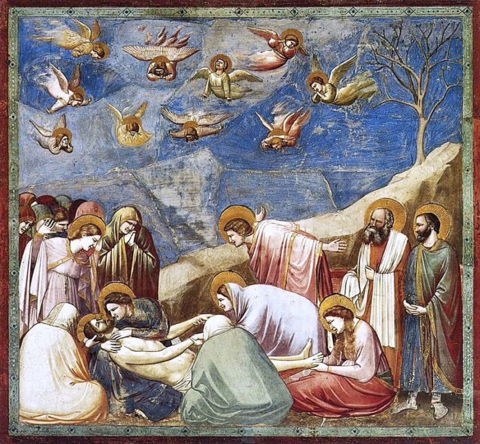 Giotto, Compianto sul Cristo morto, 1303-1305 circa - Tecnica: affresco, 200×185 cm © Cappella degli Scrovegni, Padova - Patrimonio Unesco