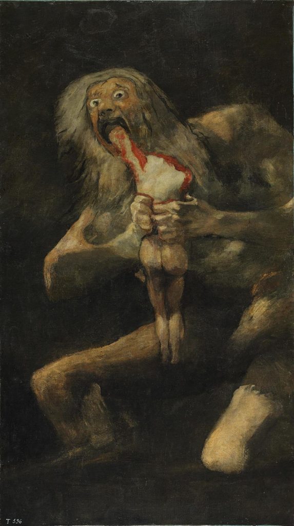 dipinti inquietanti e "mostruosi" della Storia dell'Arte: Goya, Saturno che divara il figlio