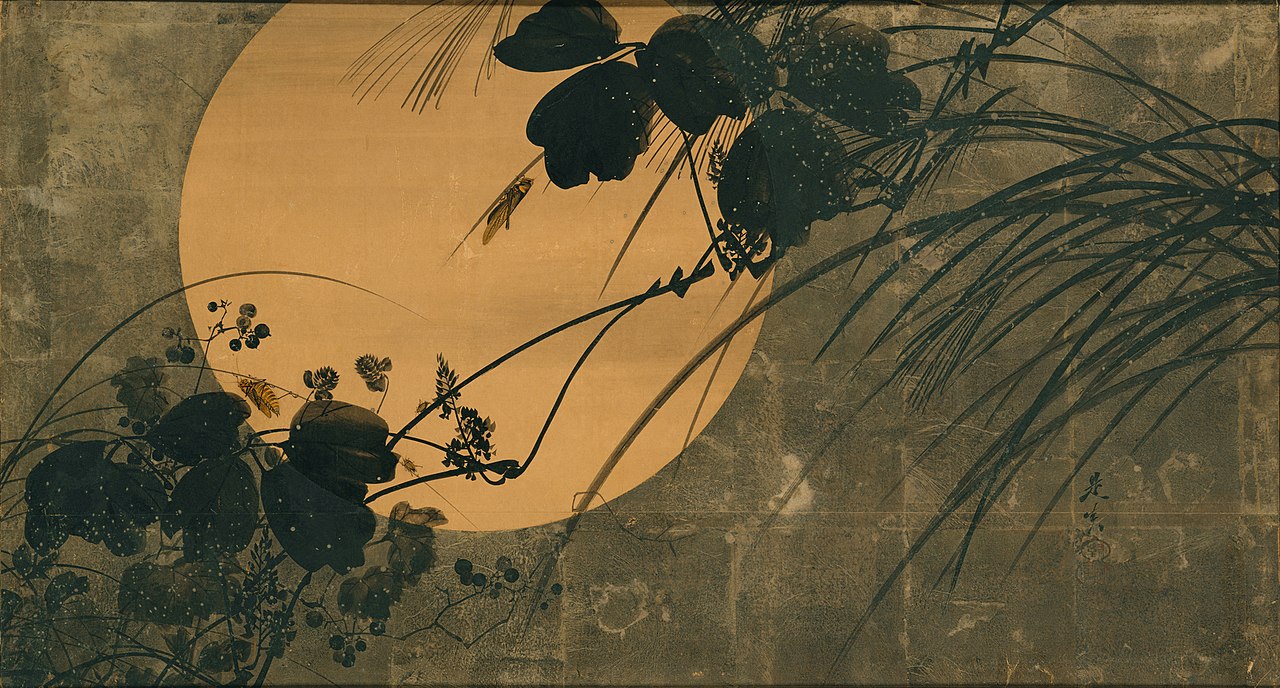 Shibata Zeshin, Erbe autunnali al chiaro di luna, ca. 1872–91