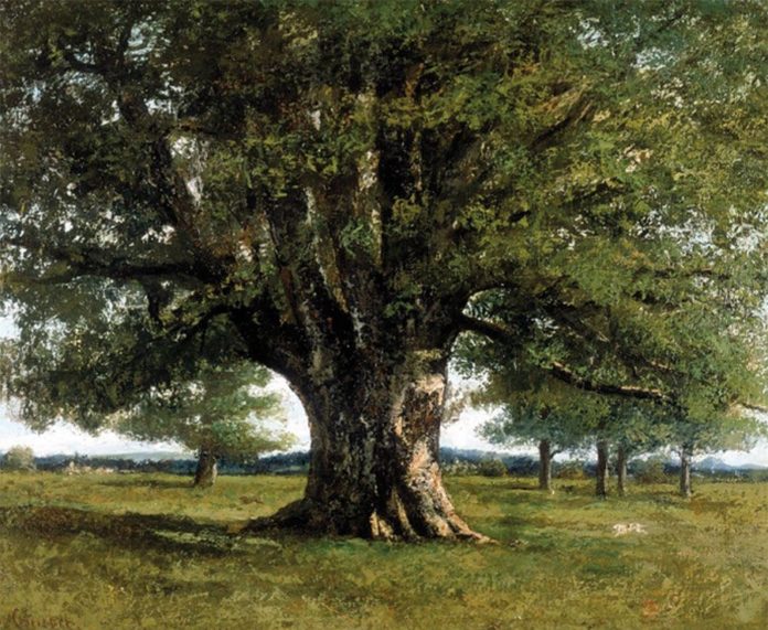 Courbet Gustave Courbet (1819-1877), "La quercia di Flagey", 89x110 cm, ora al Museo Courbet d'Ornans