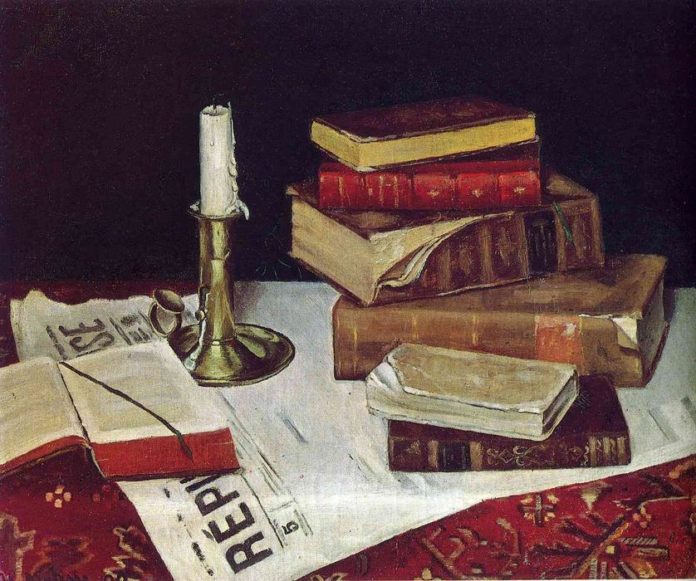 Vincere un libro: HENRI MATISSE (1869-1954), "Natura morta con libri e candela" (1890)