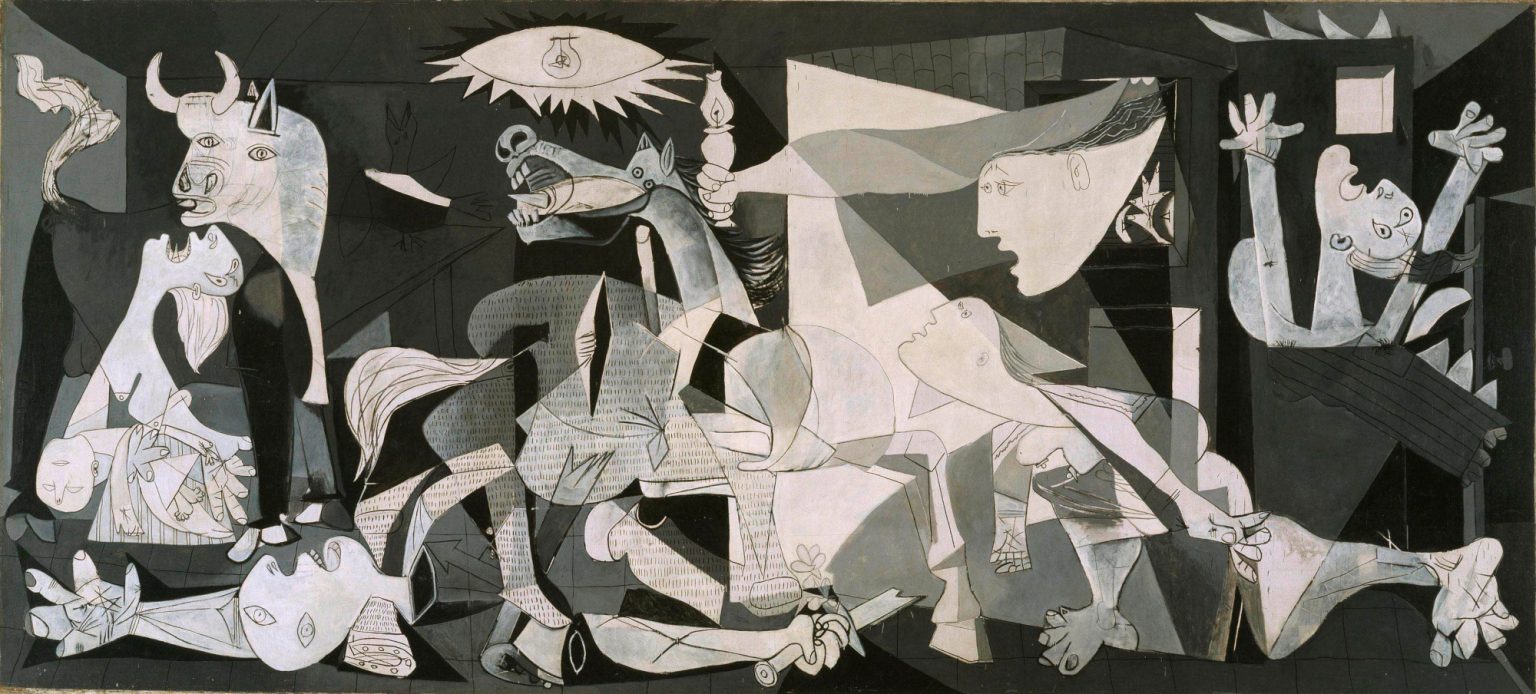 Pablo Picasso, Guernica, maggio – giugno 1937, olio su tela, cm 351 x 782. Madrid, Museo Nacional Centro de Arte Reina Sofía