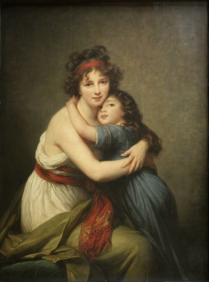 Elisabeth-Louise Vigée Le Brun - Ulteriori dettagli Autoritratto con la figlia (1789). Museo del Louvre, Parigi.