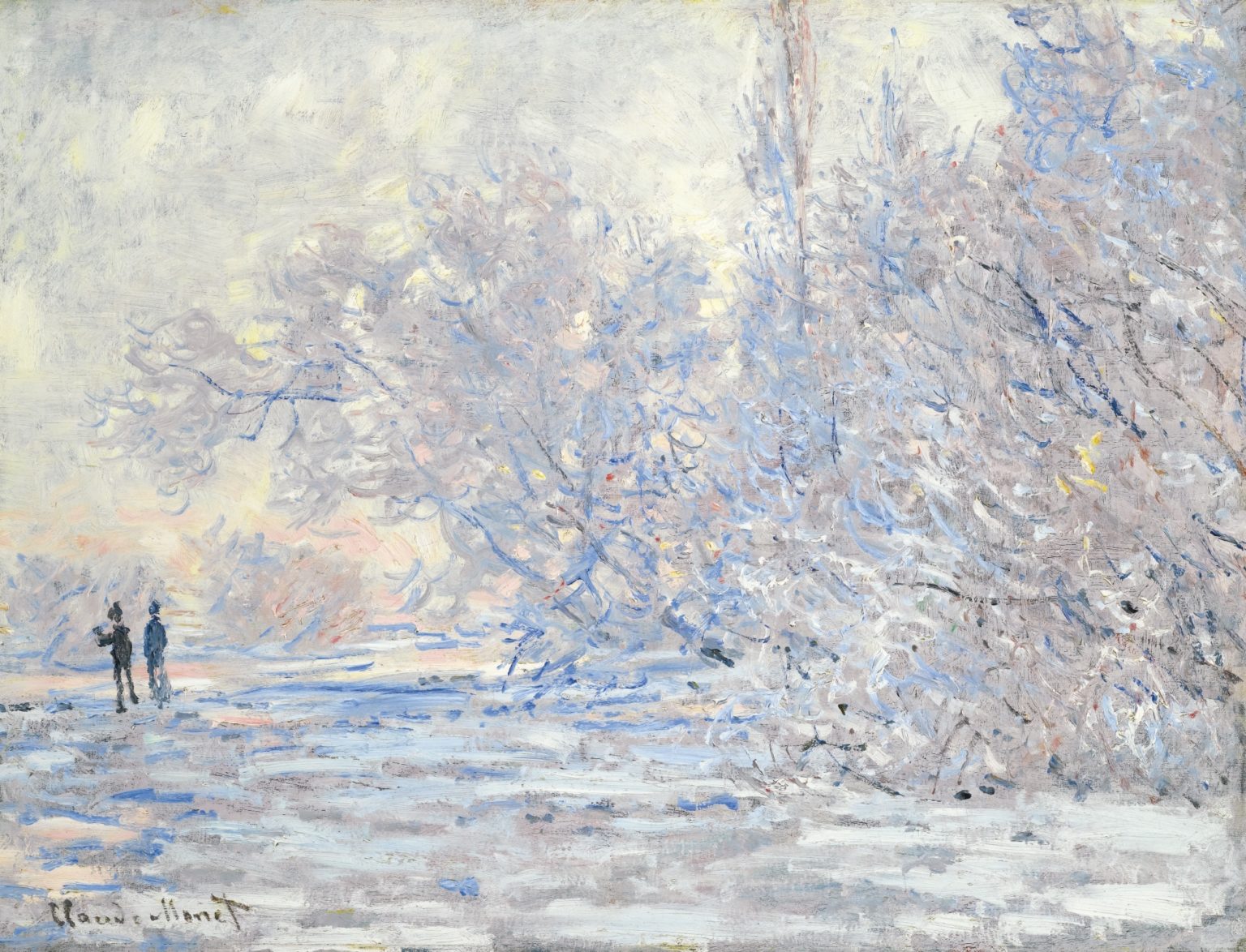 La Neve Nell Arte 5 Dipinti Famosi Con La Neve Protagonista   Frost In Giverny Le Givre A Giverny Claude Monet 1536x1174 