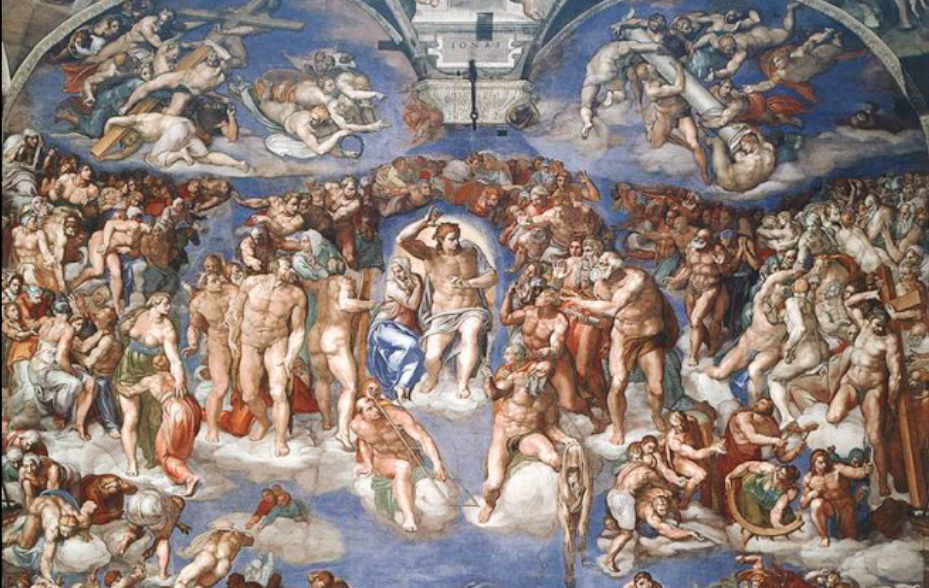 Michelangelo, dettaglio del Giudizio Universale