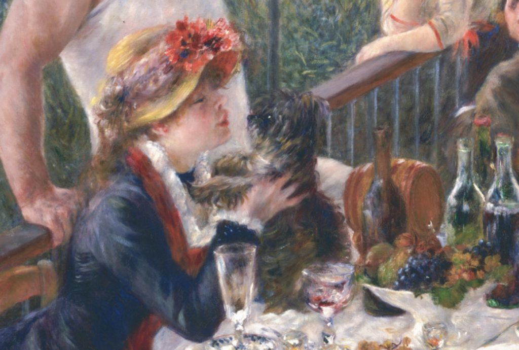 Auguste Renoir La Colazione dei Canottieri Stampa su Tela Vernice Pennellate 