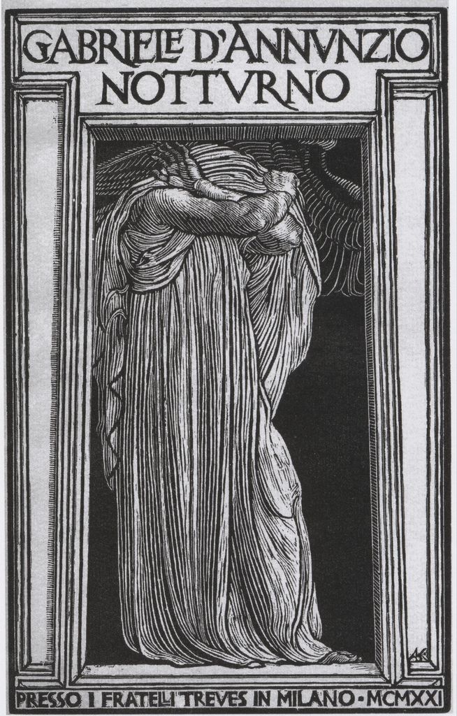 Gabriele D'Annunzio - Copertina del Notturno di De Carolis
