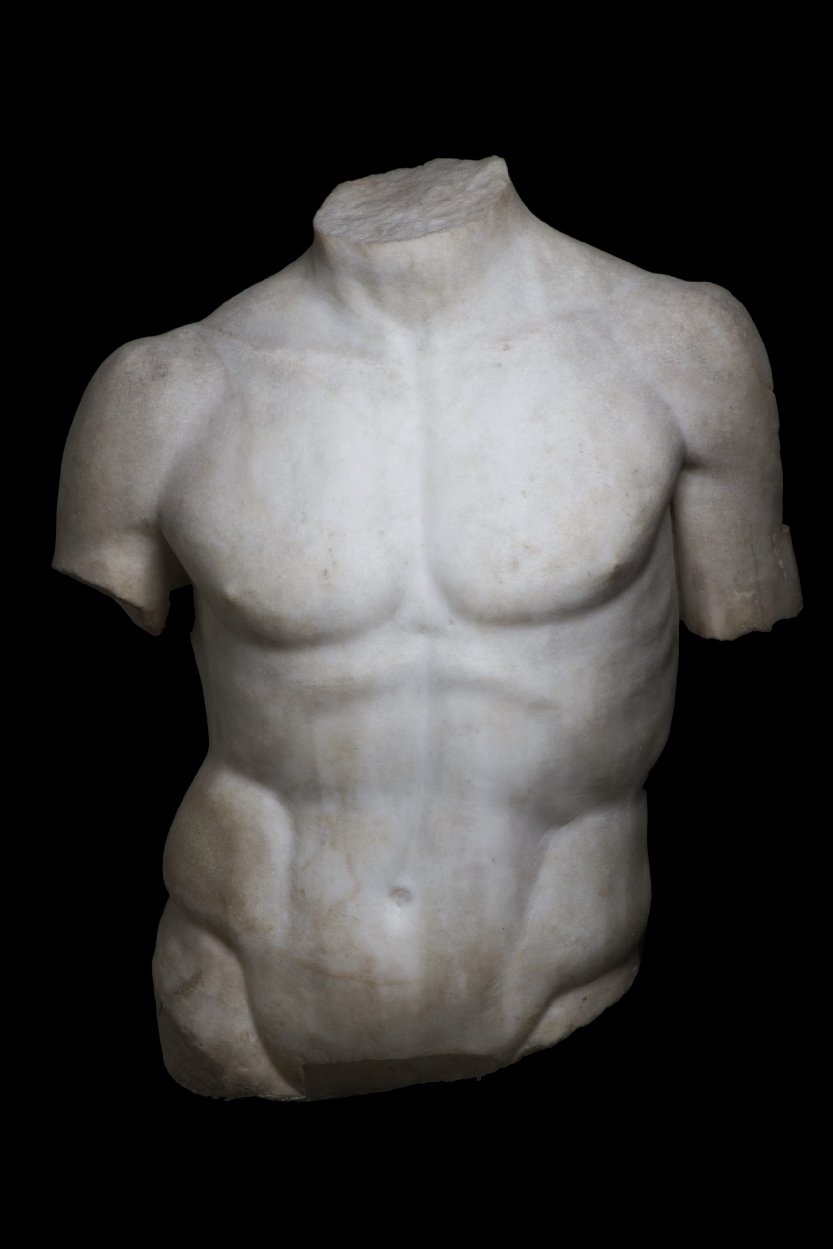 Doryphoros, after Polykleitos Circa I secolo d.C. Marmo 70 x 55 x 27 cm (27.6 x 21.7 x 10.6 in) Presentata da Galerie Chenel