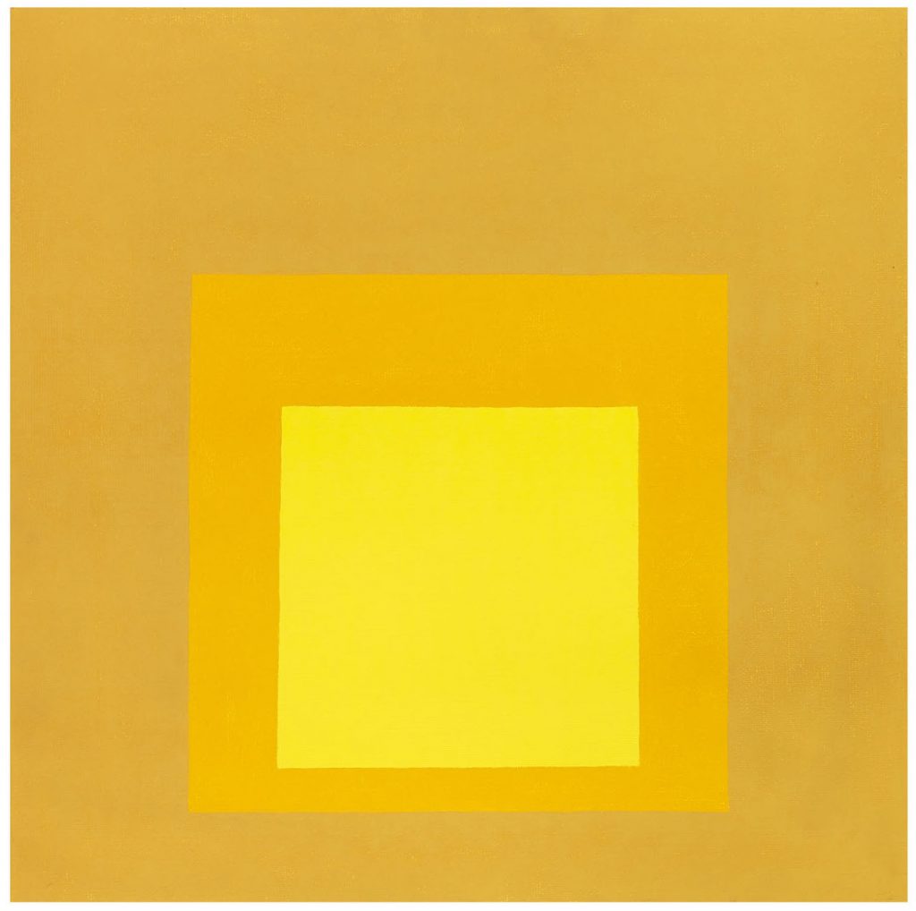 JOSEF ALBERS, Study for- Homage to the square “Towards Fall II”, 1961. Courtesy- Sotheby’s