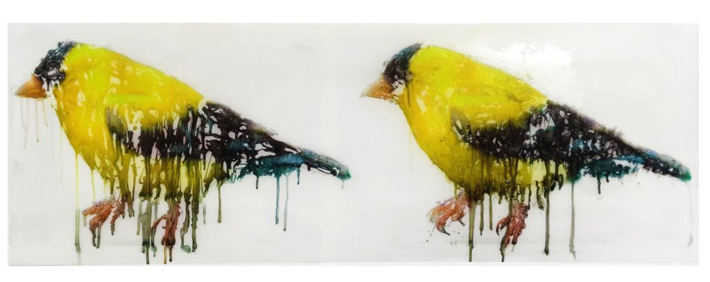HOT SPOT. Caring For a Burning World - Ida Applebroog, "Yellow Finch", 2018. Courtesy the artist and Hauser & Wirth