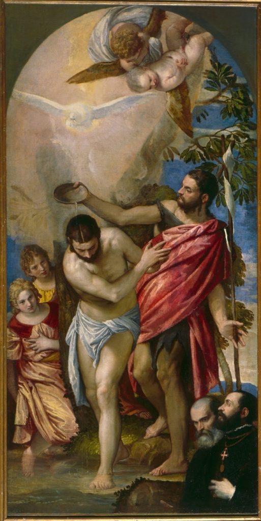 Paolo Caliari, detto il Veronese, Battesimo di Cristo, 1560-1561, olio su tela, 214 x 100 cm, Venezia, chiesa del Redentore