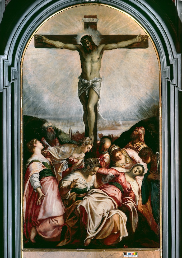 Jacomo Robusti, detto il Tintoretto, Crocifissione, 1560 circa, olio su tela, 297x165 cm, Venezia, chiesa di Santa Maria del Rosario, detta dei Gesuati