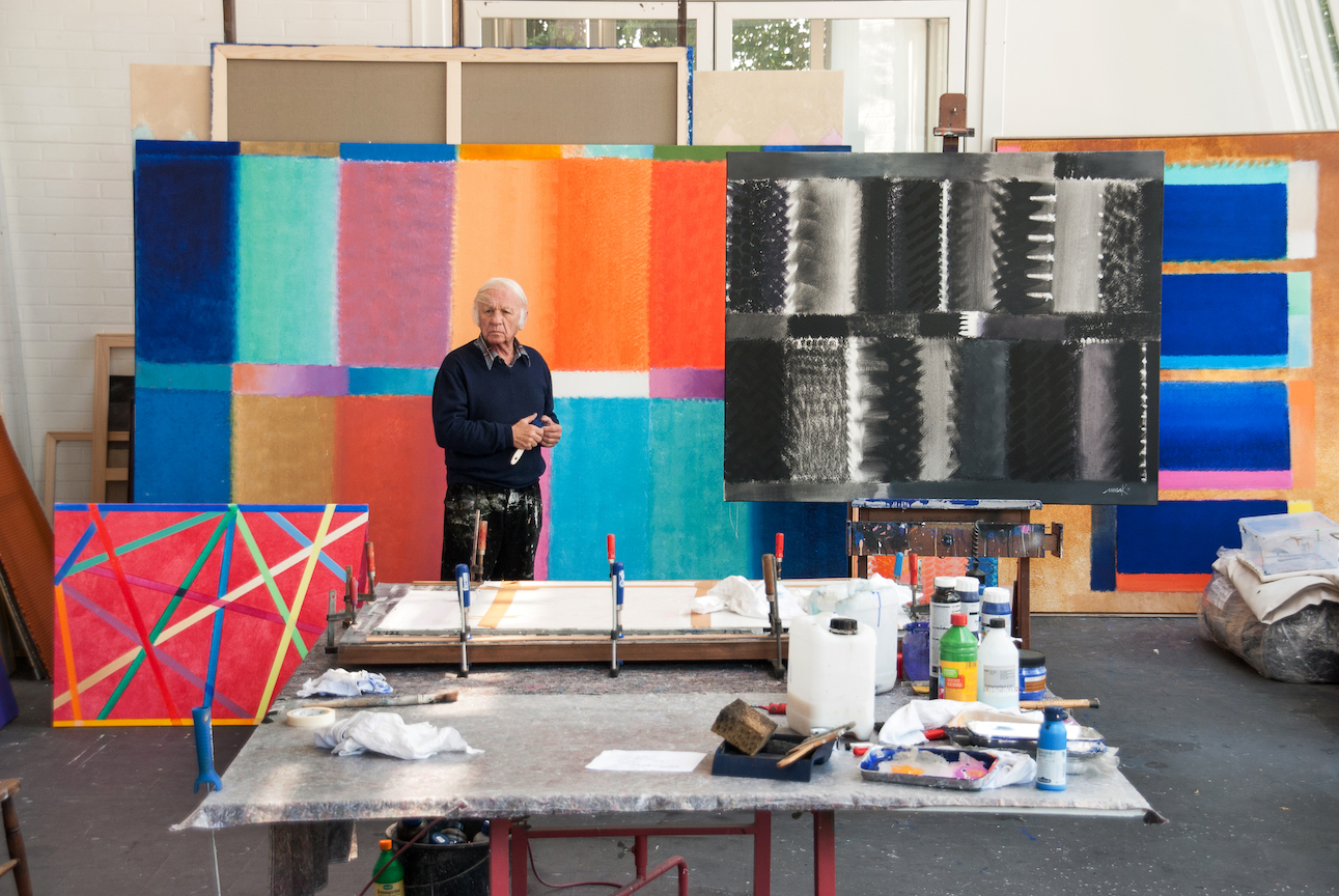 Fotografie_ Portrait_ Heinz Mack in seinem Atelier, 2013