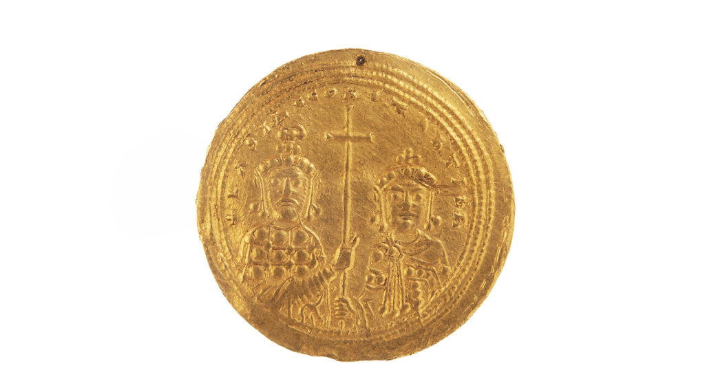 Histamenon di Basilio II Zecca di Costantinopoli (1005-1025), oro Napoli, MANN