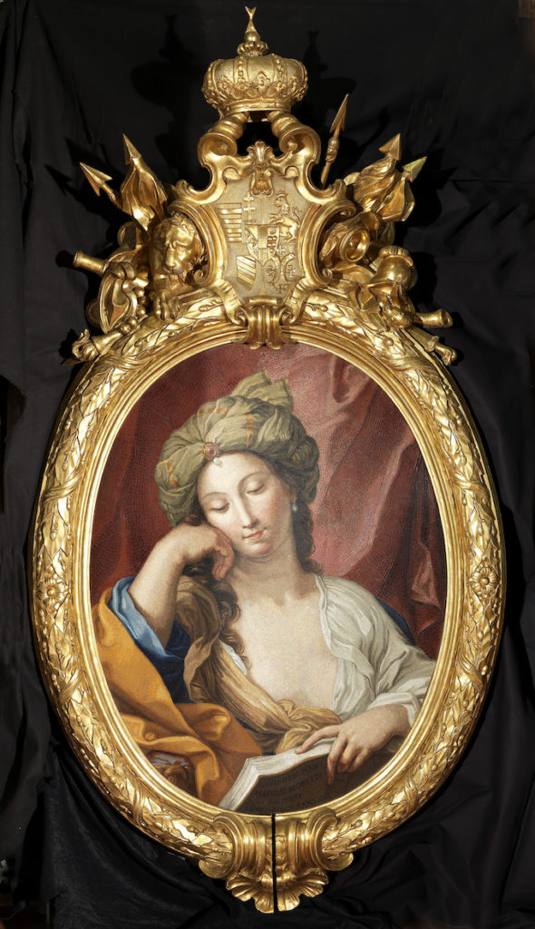MATTIA MORETTI (Roma ? - Palermo 1779) Sibilla Persica, da Guido Reni, 1737 Mosaico Firenze, Gallerie degli Uffizi, Palazzo Pitti