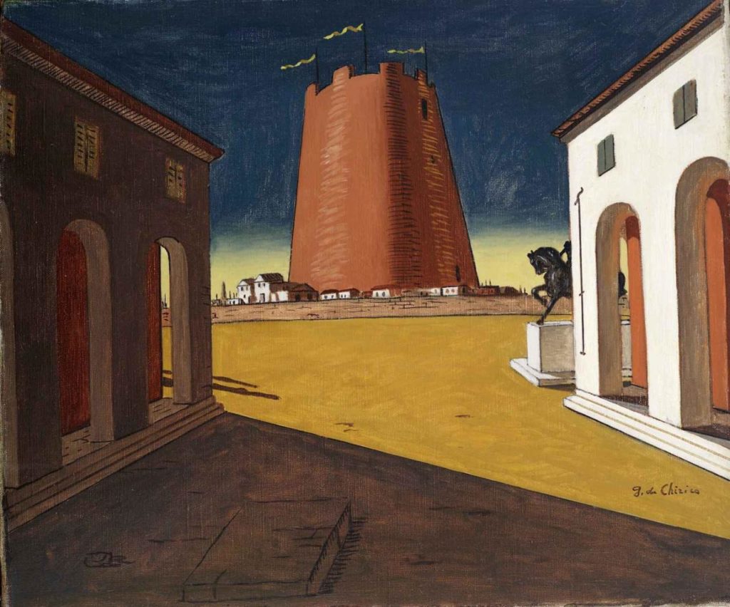 10 Giorgio de Chirico, Piazza d'Italia con torre rosa, 1934, Mart, Rovereto.jpeg