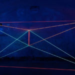 Vincenzo Marsiglia, Wrap, 2022, nastri acrilici e luce UV, dimensioni variabili, Forte di Fortezza BZ, courtesy l'artista, fotografia di Ivo Corrà