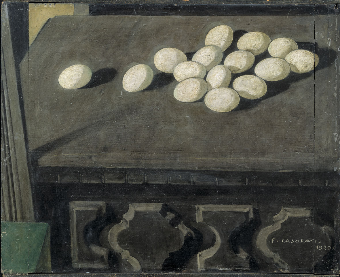 Felice Casorati, Le uova sul cassettone, 1920,