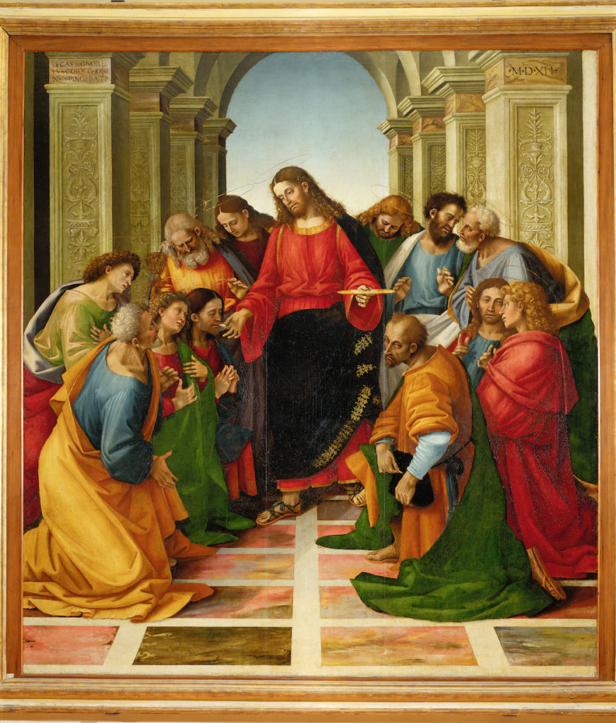 Luca Signorelli Comunione degli Apostoli 1512 Olio su tavola Cortona, Museo Diocesano