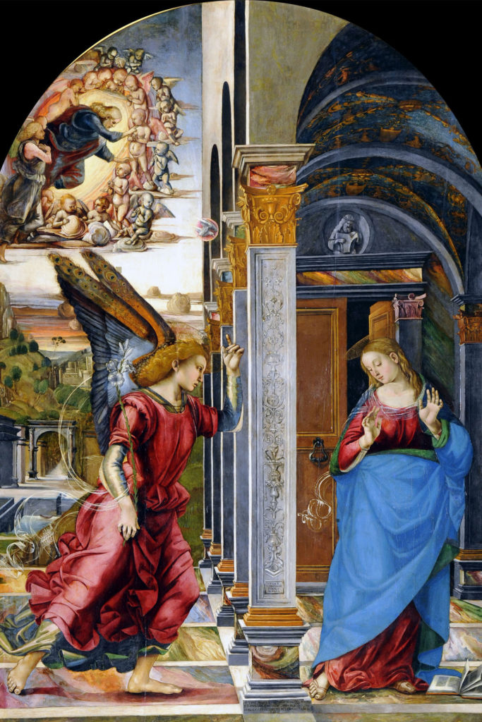 Luca Signorelli Annunciazione 1491 Olio su tavola Volterra, Pinacoteca Civica