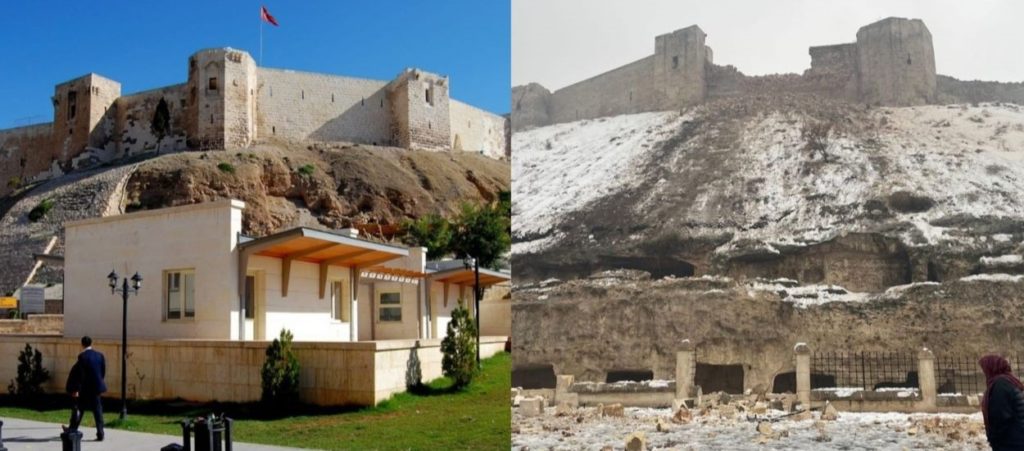 castello di gazientep prima e dopo il crollo