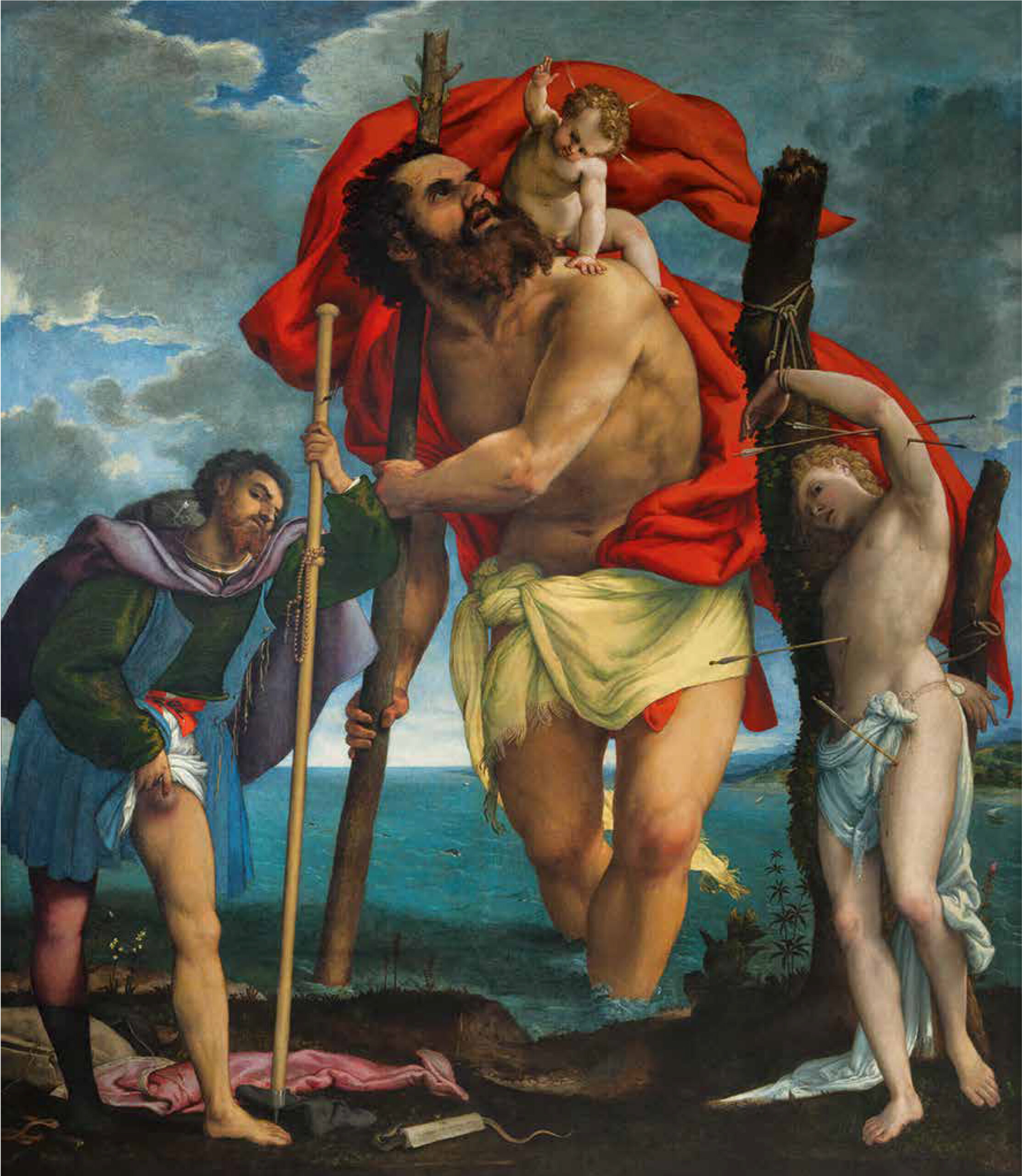 Lorenzo Lotto I Santi Rocco, Cristoforo e Sebastiano 1533/1535, olio su tela Basilica della Santa Casa, Loreto