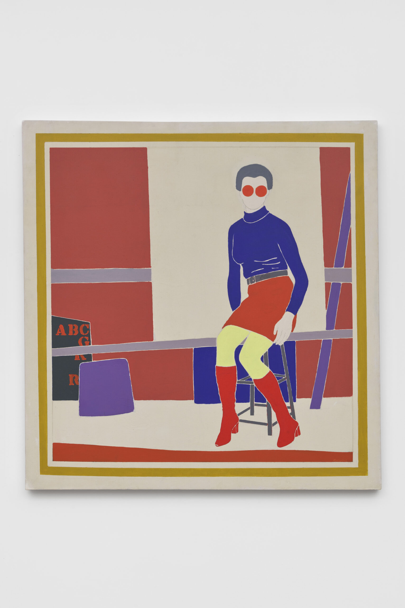 Erica Rutherford (Edinburg, United Kingdom, 1923 – 2008, Charlottetown, Canada) Self-Portrait with Red Boots (1974) Acrylic on canvas 137.2 x 132.1 cm © The Estate of Erica Rutherford / Courtesy of the Collection of Beth Rudin DeWoody