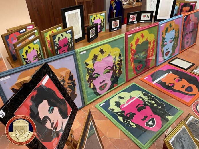 51 falsi di opere di grandi artisti sequestrate dai Carabinieri