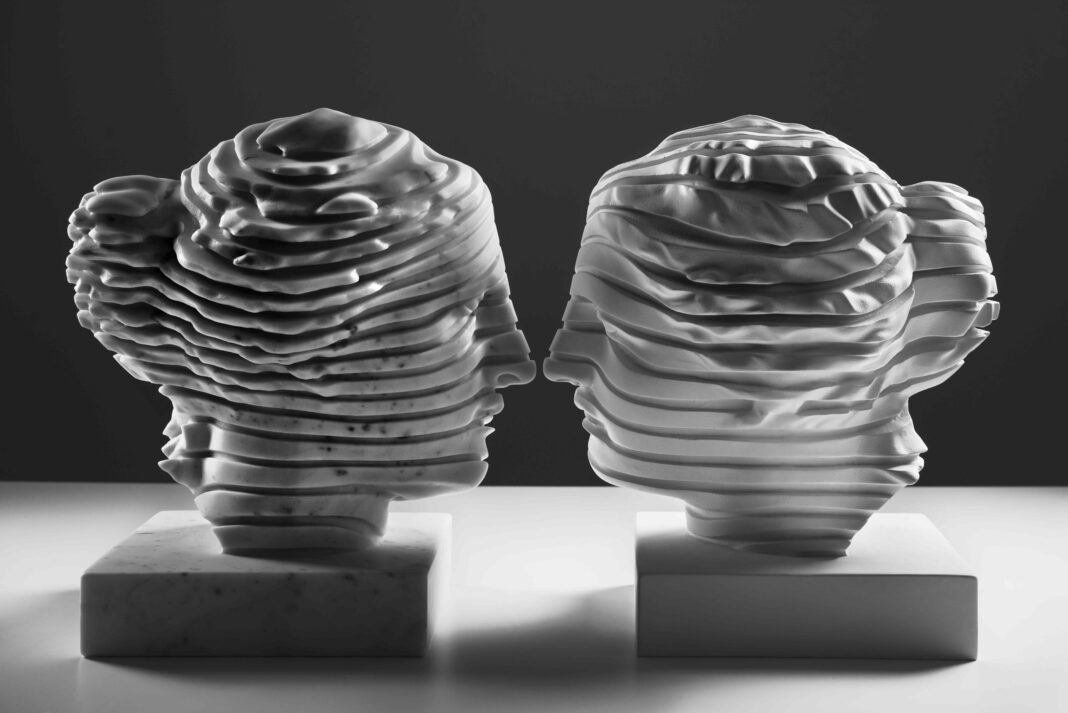 HEAD OF APHRODITE, 2024, MARBLE OF CARRARA AND RESIN_Courtesy of the artist copia