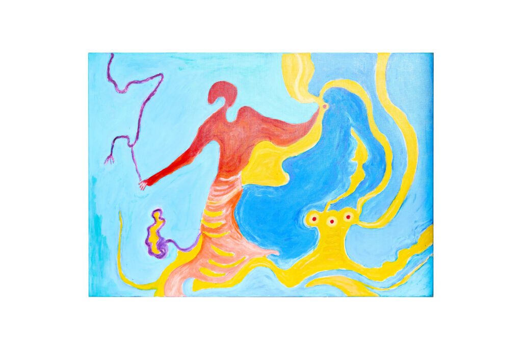 Gillo_Dorfles_Il_fustigatore_2007_acrilico_su_tela_cm50x70