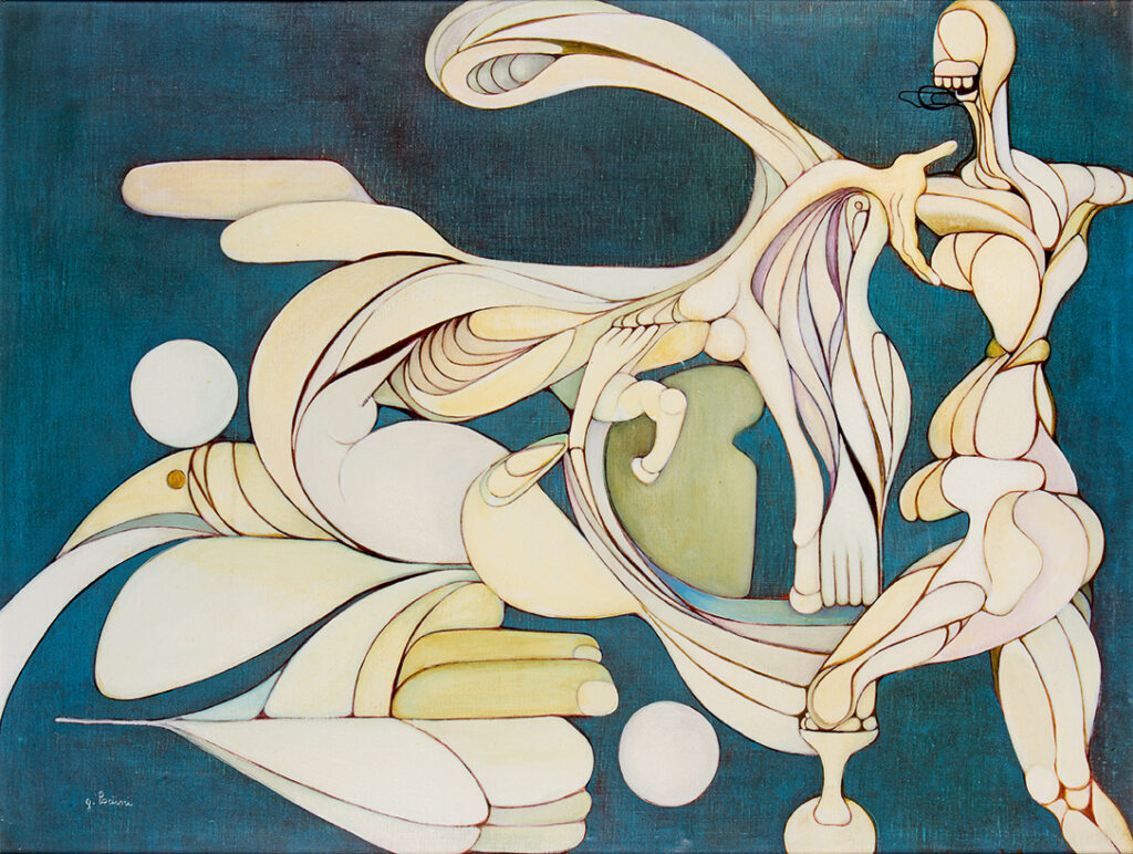 Gabriella Podini - 1979-80 ca_139_Dipinto_Anna Garbelli_Oltre la parola_olio su tela 183_60x80