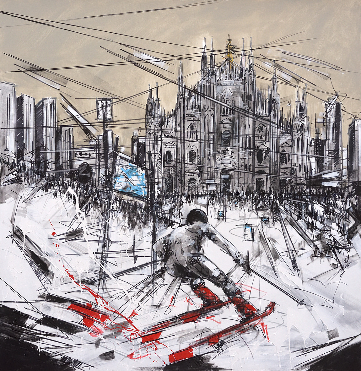 TAMBURRO Gigante 2026 Olio e acrilico su tela cm. 150x150