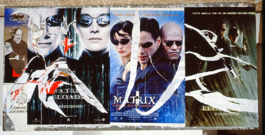 Matrix, 2004 décollage su lamiera 150 x 300 cm Collezione Maccarone, Milano